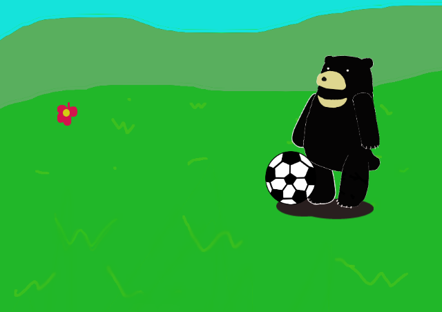 クマとサッカー